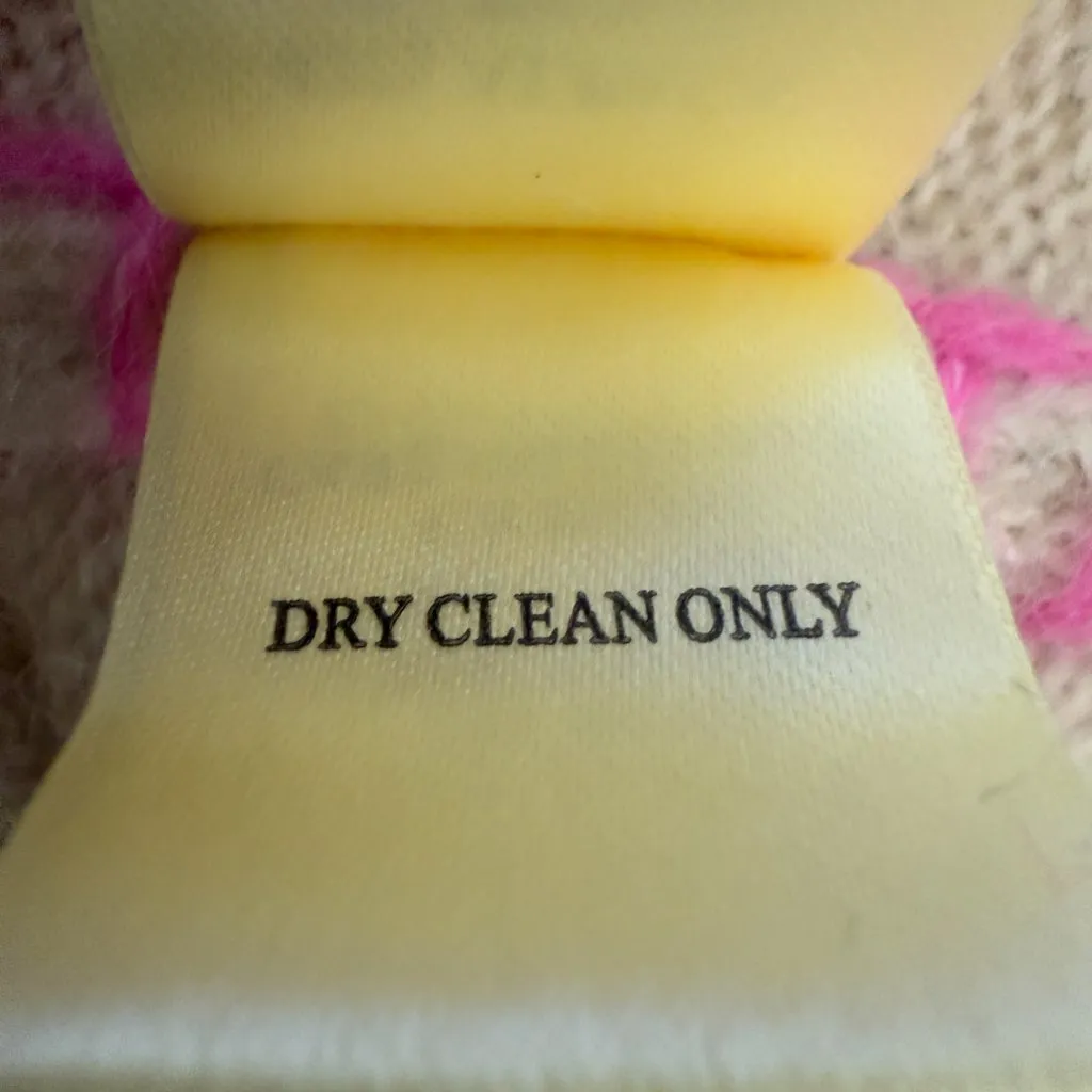 Dylan Harper Sweater Pullover Women's Small Tan Pink Knit Alpaca Wool Crewneck - Image 15