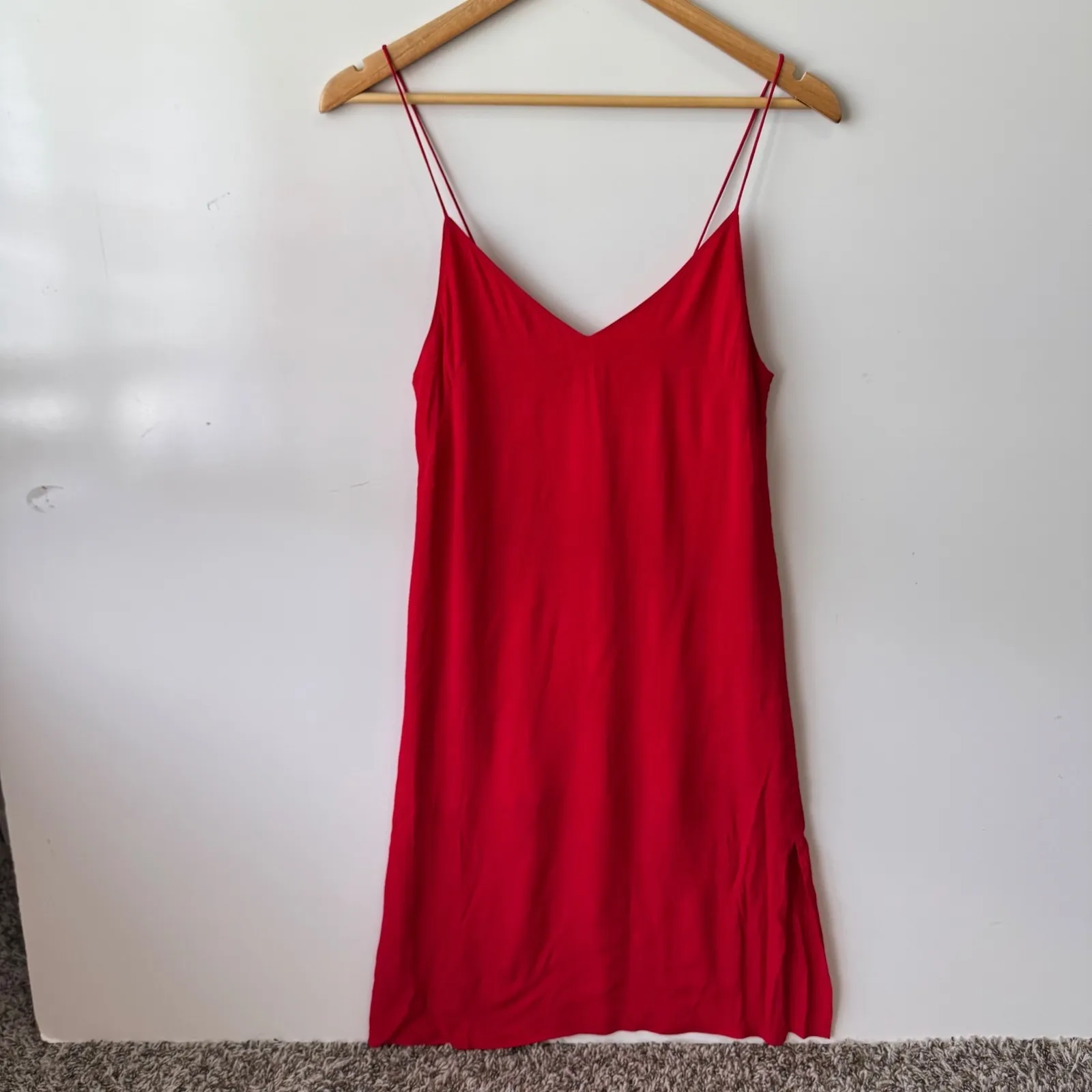 Wilfred‎ Free Slip Dress Mini Red Sleeveless Casual Back Tie XXS - Image 4