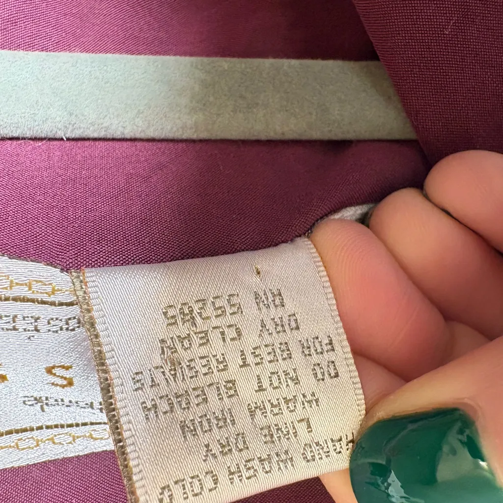 Compagnie Internationale Express Burgundy Romantic Blouse Vintage 80s 90s M Red Size M - Image 4