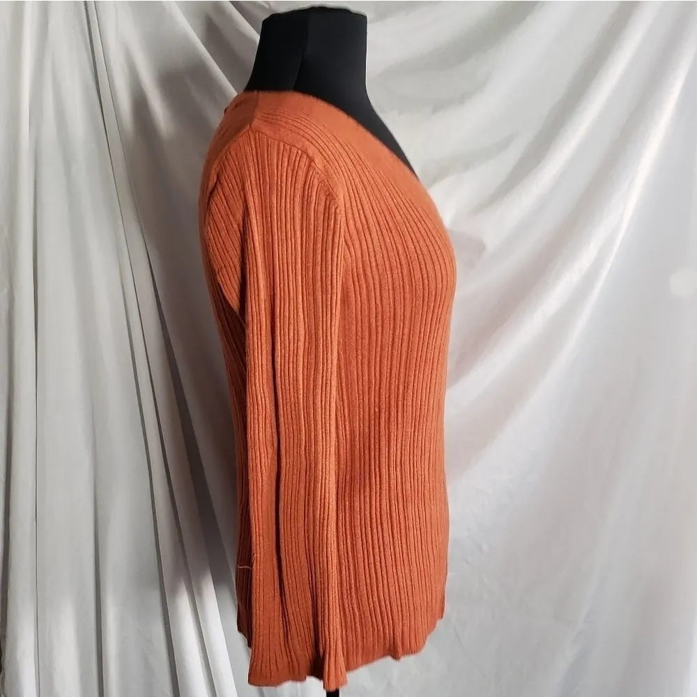 Ribbed long sleeve blouse size XL - Image 2