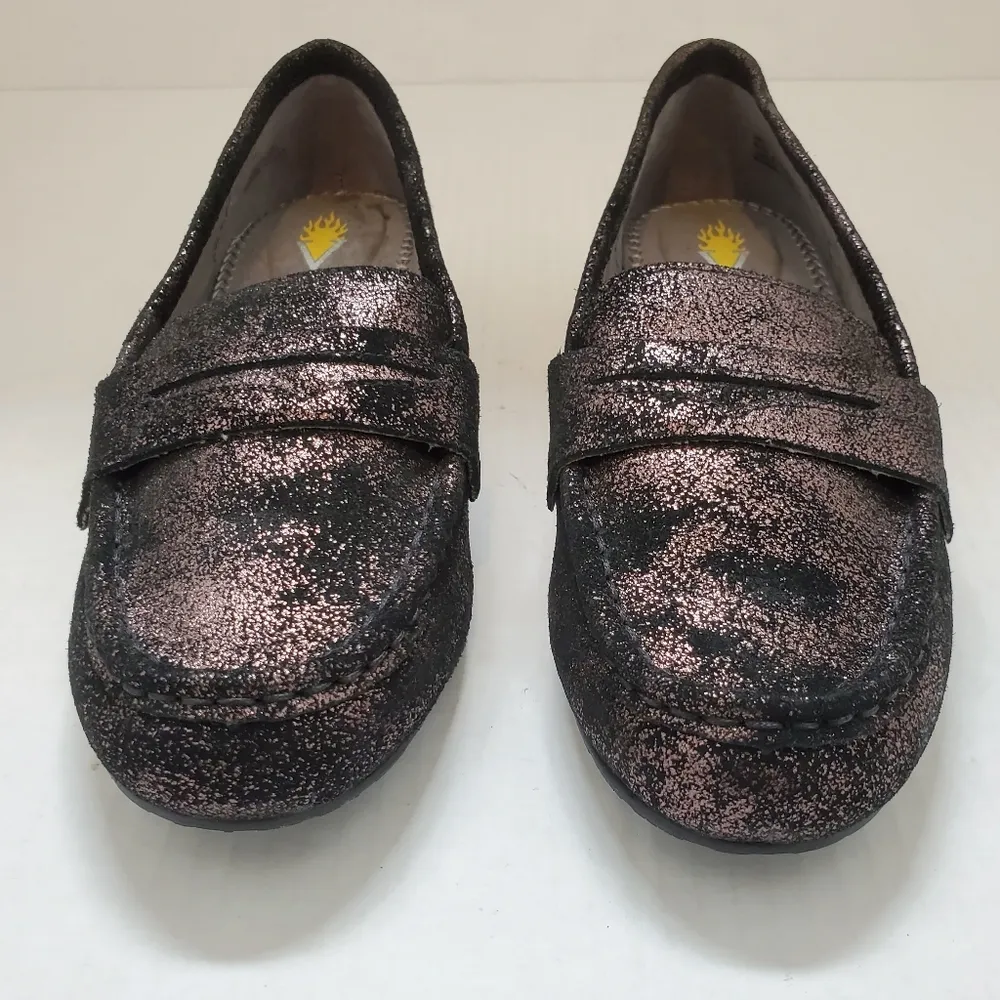 Volatile Lucienne Loafer Black Brown Shimmer Size 6.5 - Image 8