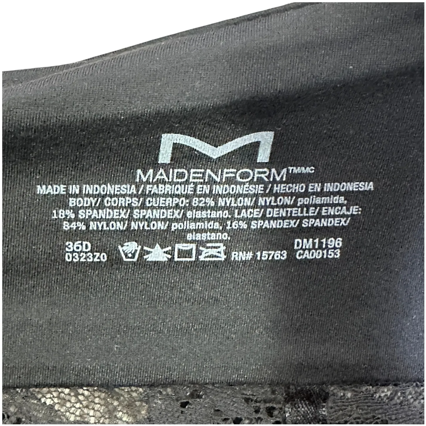 Maidenform Your Lift Wireless Bra Womens 36D Black Lace Trim Padded Size undefined - Image 9