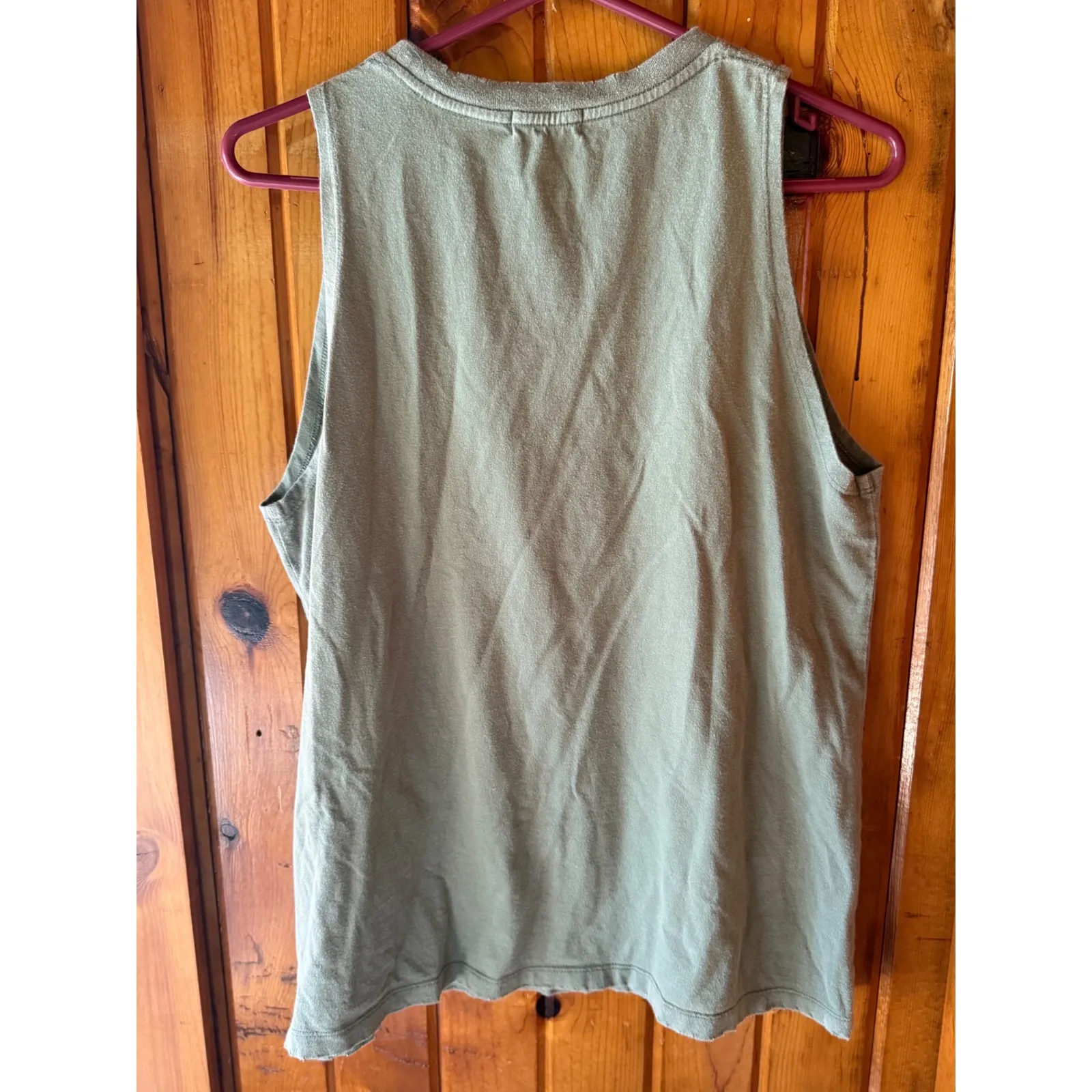 Zutter Rock n Roll‎ Skull Graphic Tank Top Women's Casual Olive Green Size Large - Image 2