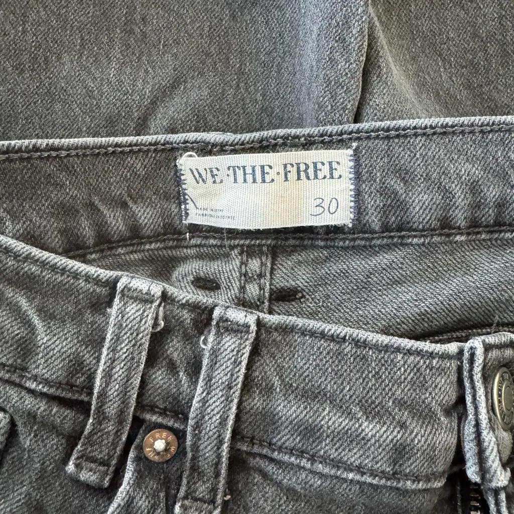 Women's Free People We The Free Risk Taker Denim Blue Baggy Jeans Size 30 - Image 4