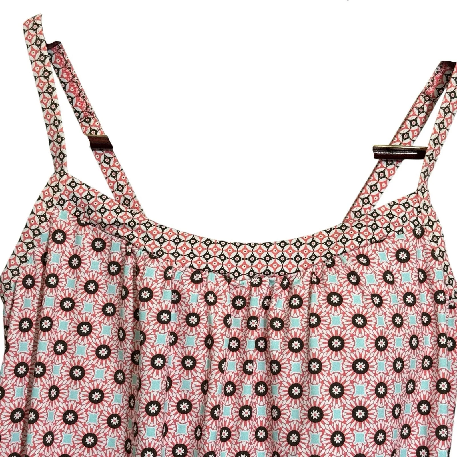 Land’s End Swimsuit Top Built In Bra Tankini Floral Women 8 Resort Wear Cruiise - Image 4