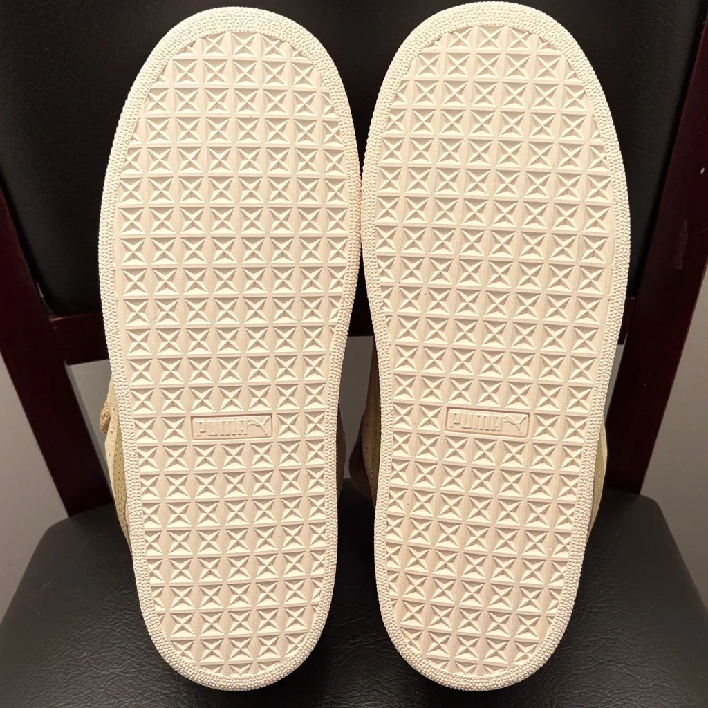 New Puma Suede XL Women's Beige Skate Sneakers Shoes - Image 5