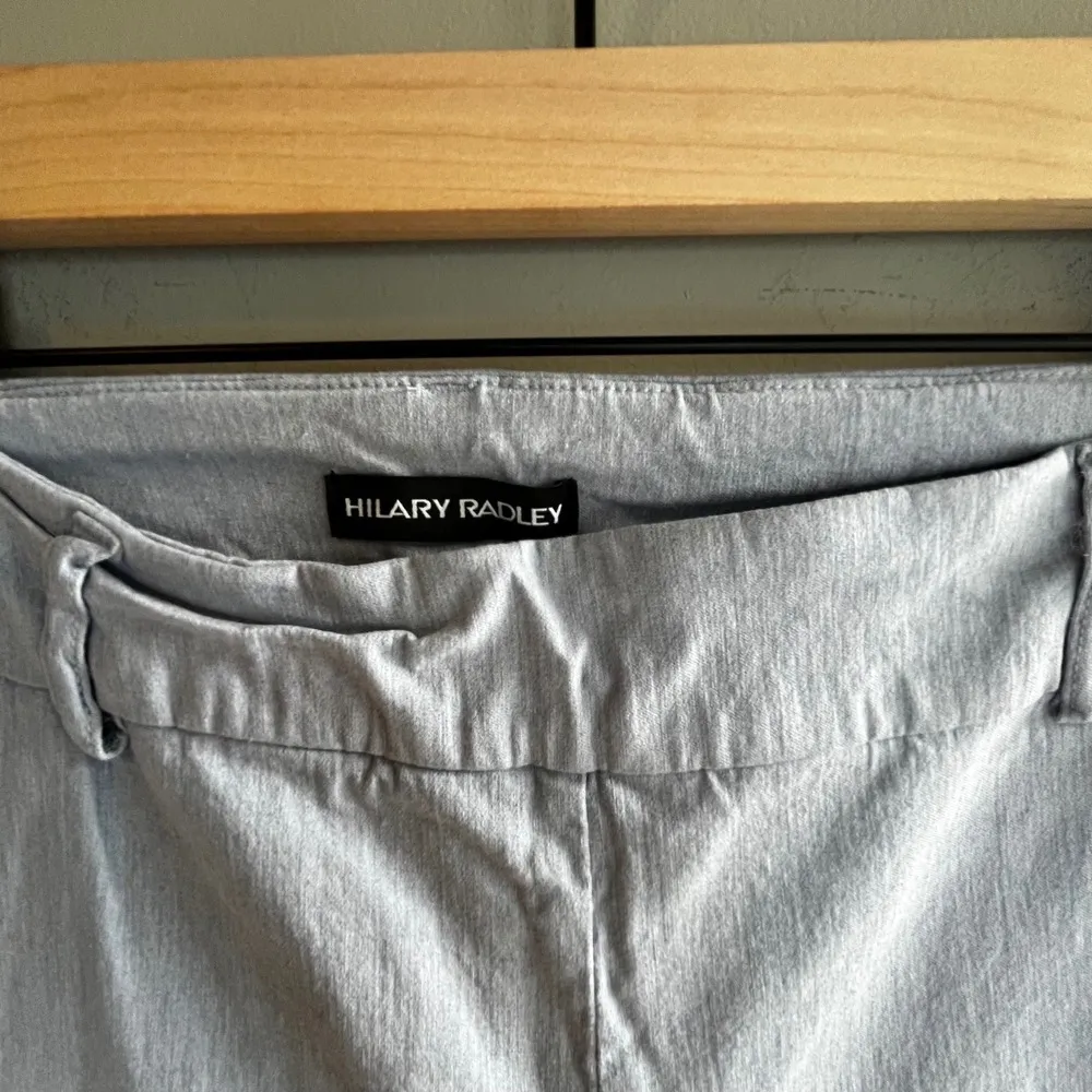 HILARY RADLEY Cropped Blue Chino Pants Business Casual Trousers Classic Minimal - Image 6