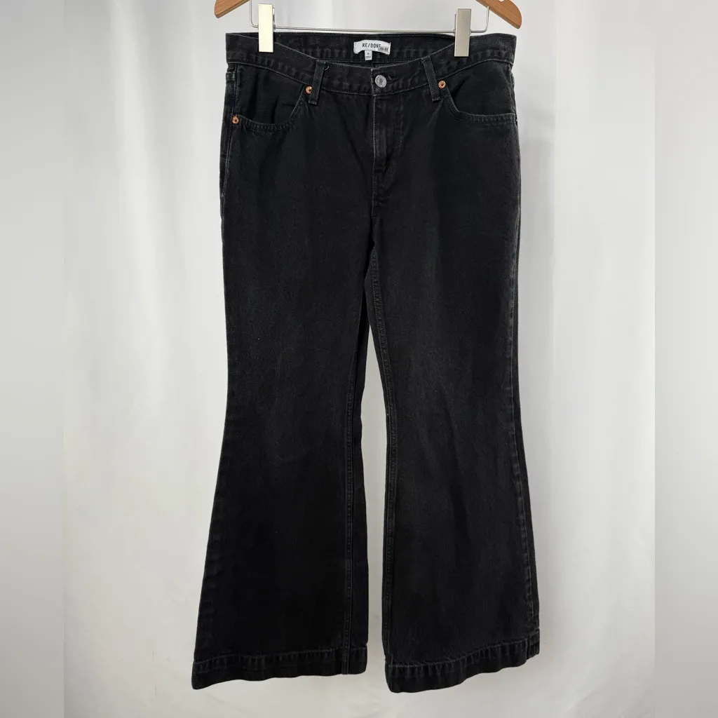 Re/Done Originals 70's Low Rise Bell Bottom in Black Size 29 - Image 2