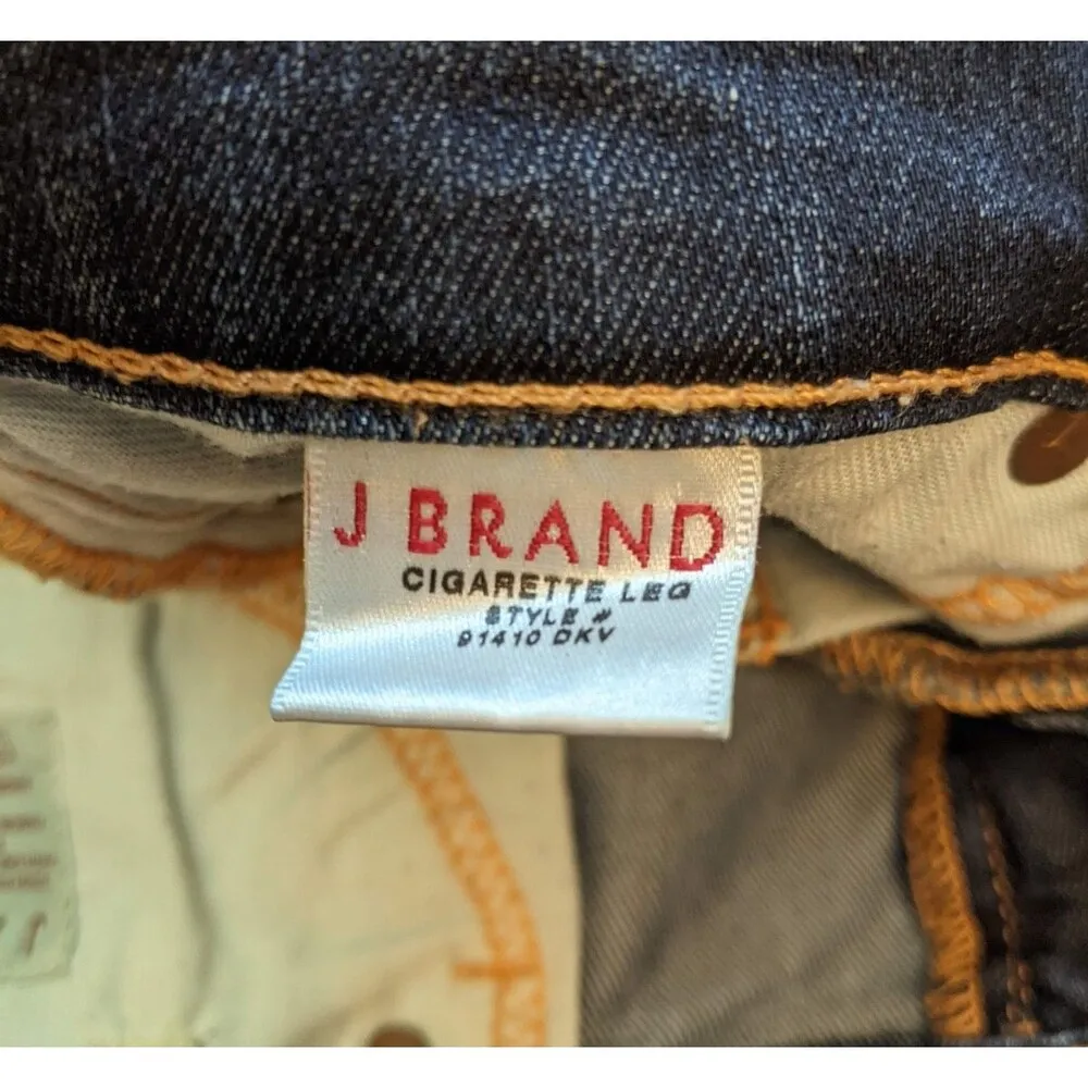 EUC J Brand Women's Denim Jeans 26 x 31 Cigarette Straight Leg Low Rise Stretch - Image 7