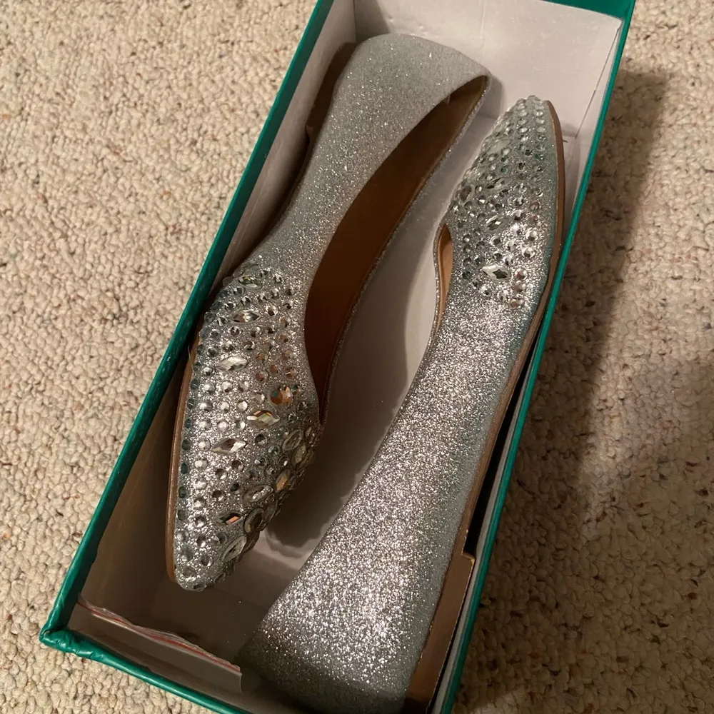 Lauren Lorraine Sequin Sparkly Flats - Image 5