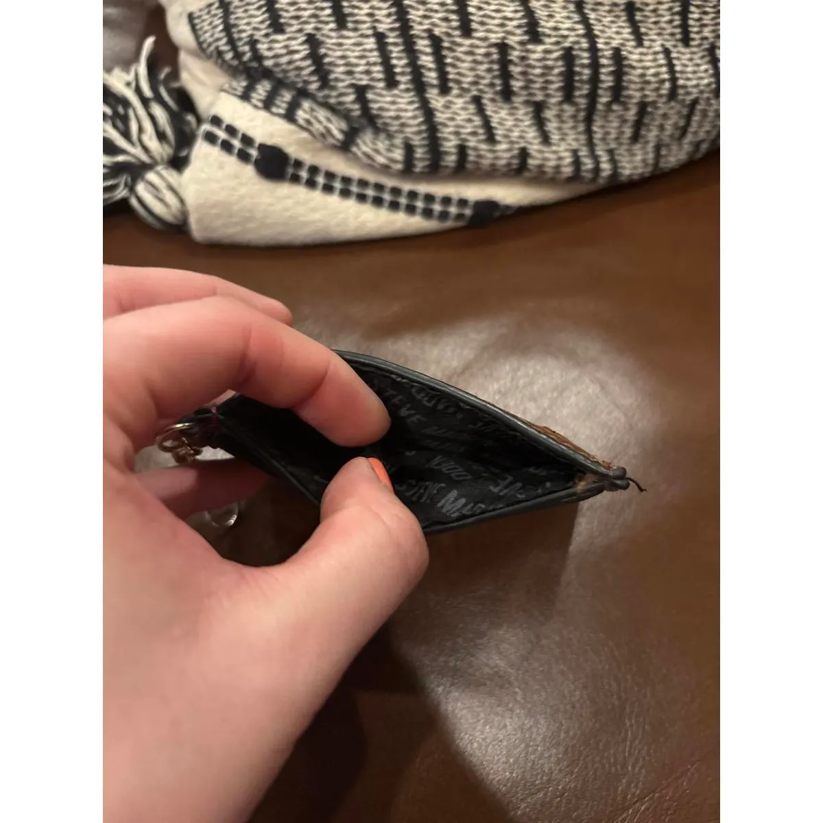 EUC Steve Madden Pocket Keychain Mini Card Wallet with Mirror - Image 2