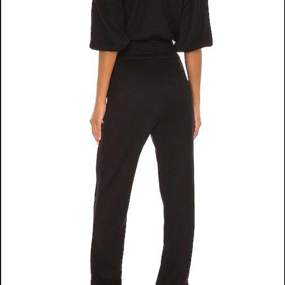 Majorelle Faye Ribbed Off Shoulder Jumpsuit in Black Size M - Image 14