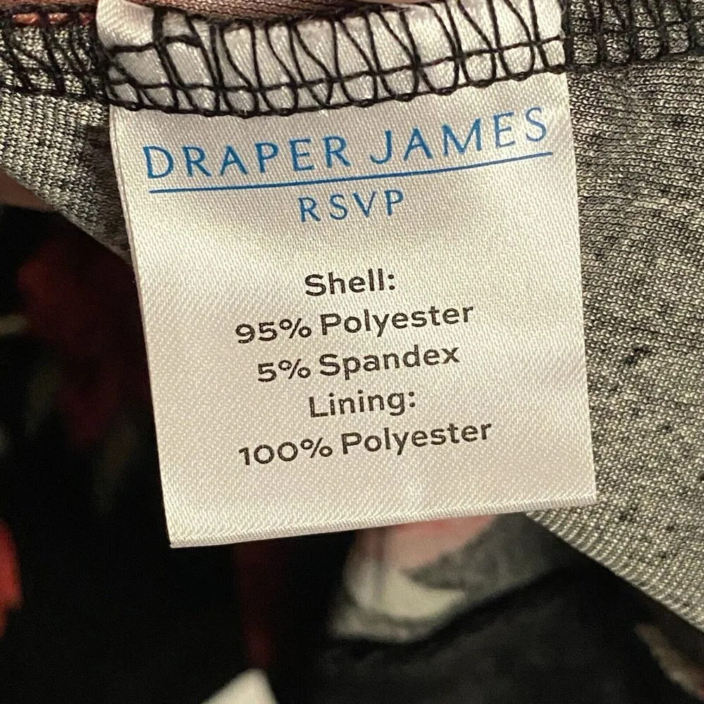 Draper James RSVP Womens Large Puffed Sleeve Floral Printed Velvet Dress Pockets - Image 9