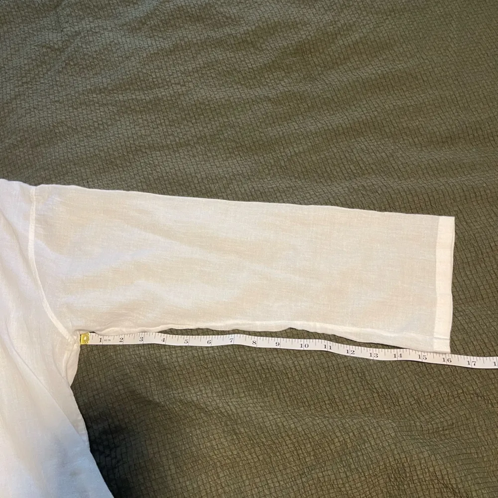 White Embroidered Cover Up dress Size L - Image 9