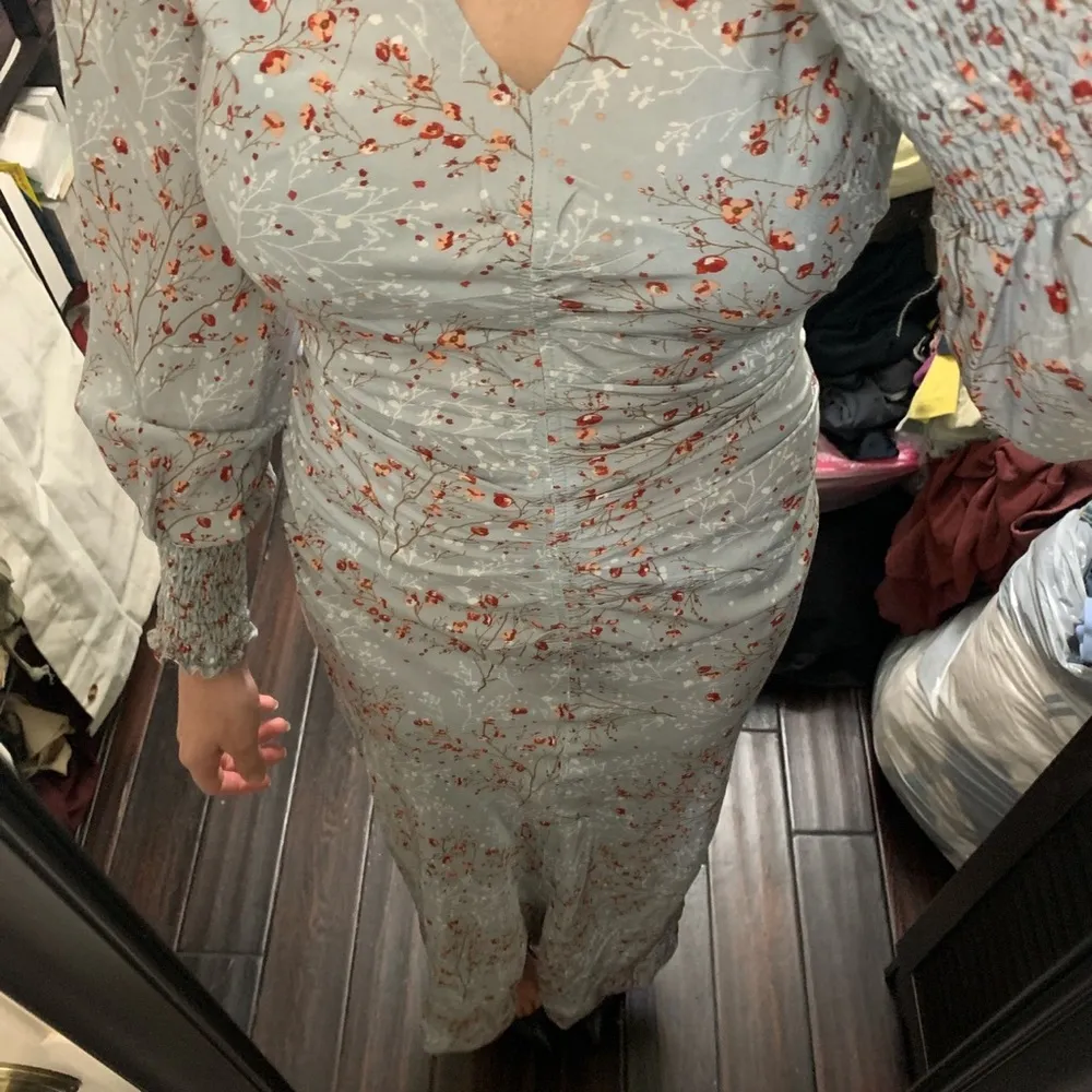 Long floral dress long sleeve dress bohemian - Image 4