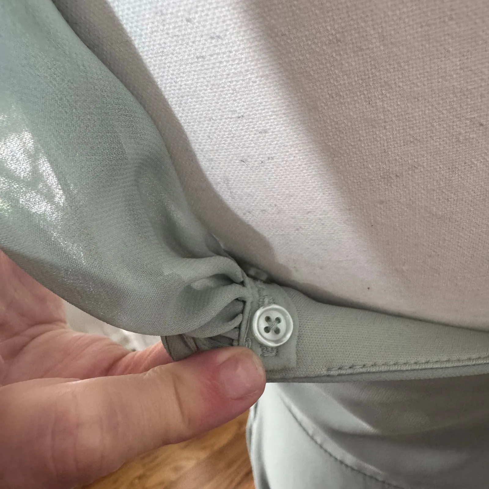 Birdy Grey DEVIN CONVERTIBLE DRESS Women M CHIFFON SAGE BRIDEMAID WEDDING - Image 8