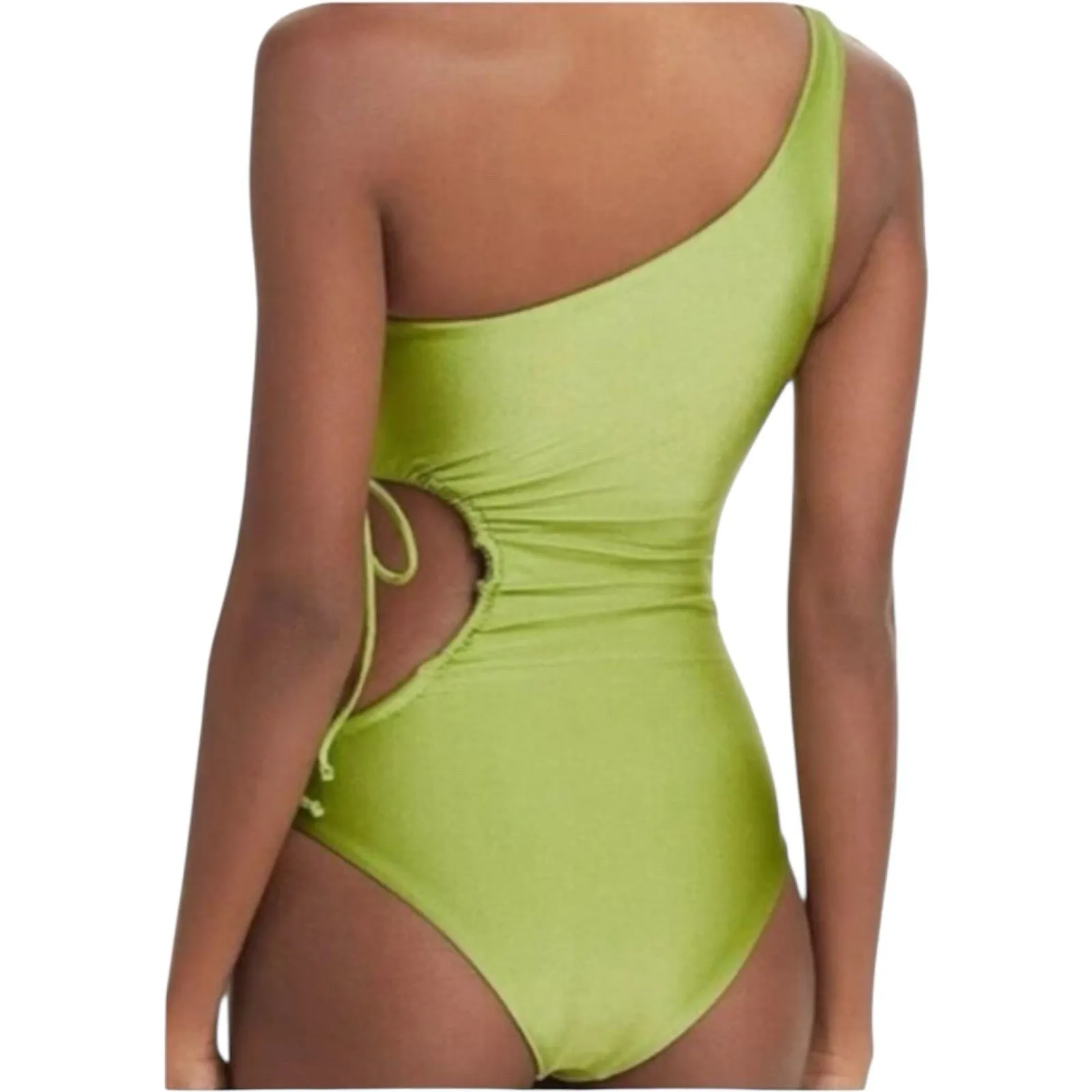 NWT Jade Swim Sena Green One Shoulder Cutout Monokini 1 Piece Swimsuit Size XS - Image 2