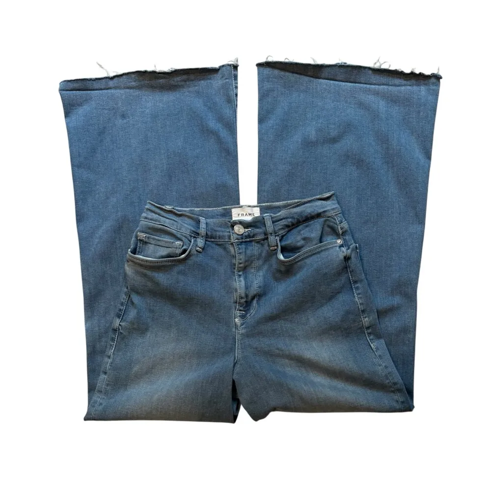 Frame Women's Le Palazzo High Waist Crop Wide Leg Jeans, Danbury Wash Sz 29 - Image 7