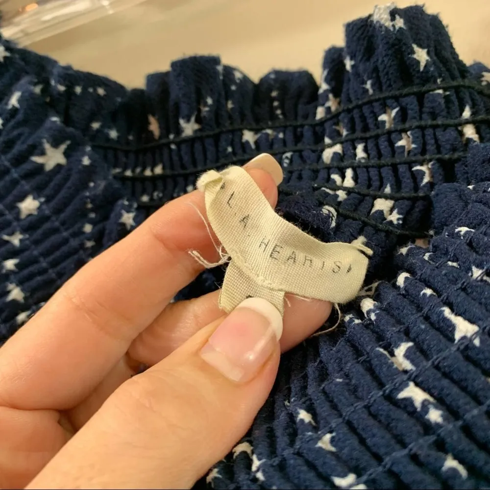 L.A. Hearts Off the Shoulders Stars Navy/White Top - Image 2