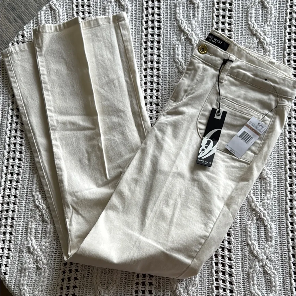 Nine West Cream Boot Cut Jeans - Image 8