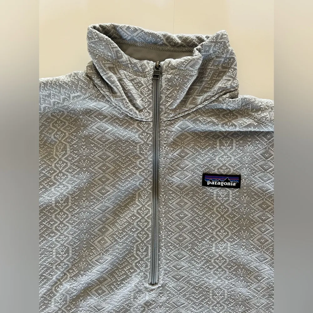 Patagonia Women’s Better Sweater ¼ Zip Fleece Frozen Jaquard Salt Grey Medium - Image 5