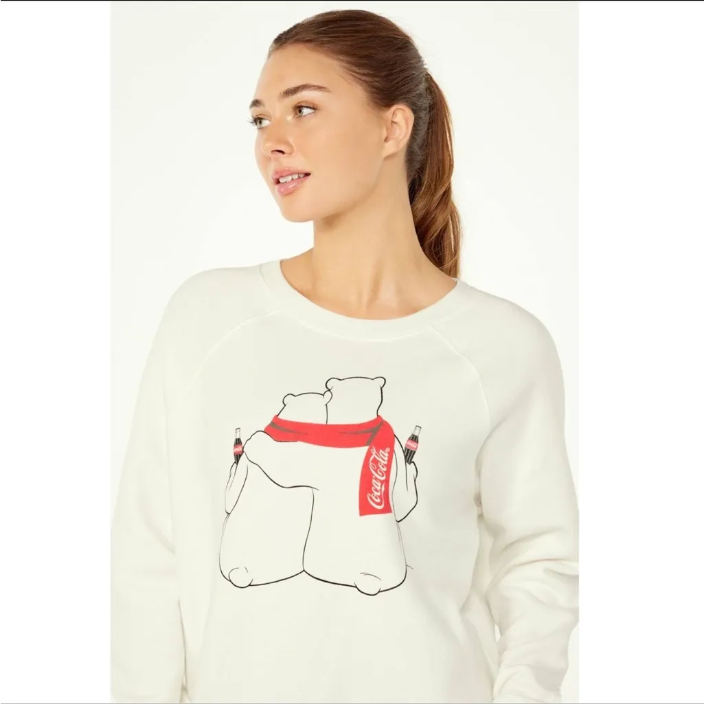 NWT Wildfox Vanilla Coca-Cola Polar Friends Crewneck Sommers Pullover - Image 5