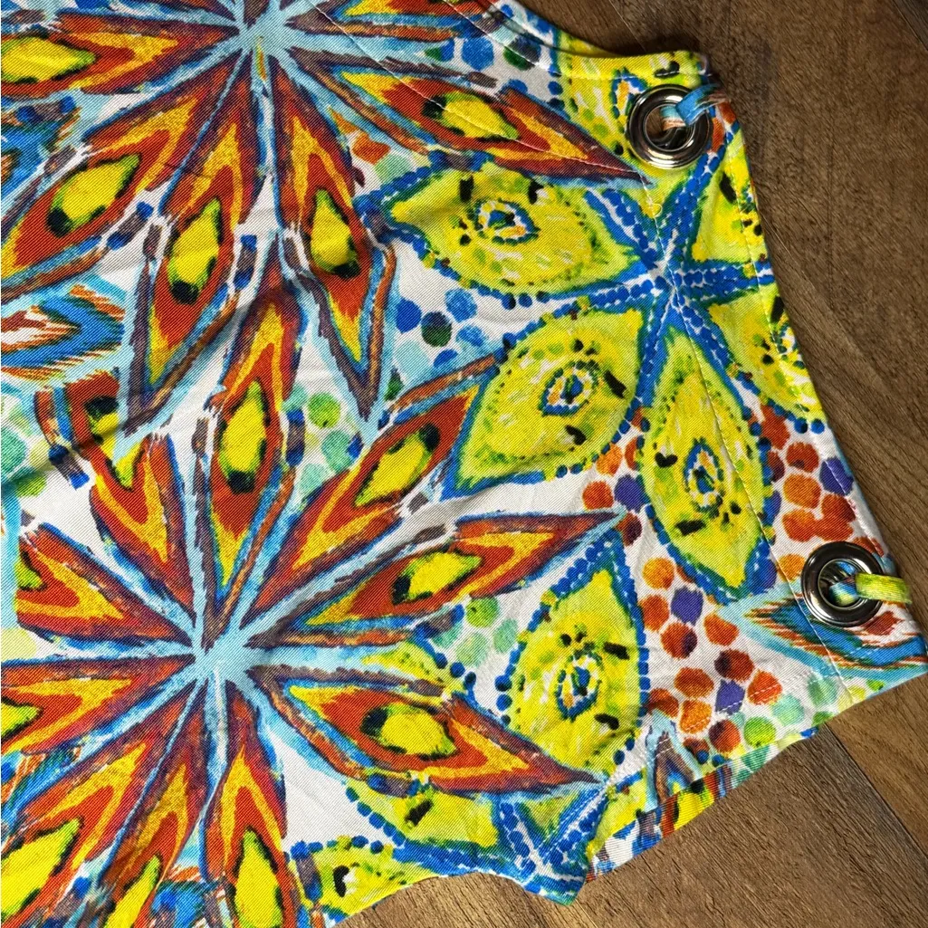 Cable & Gauge Multicolor Geometric Short Sleeve Top size small NWT - Image 6