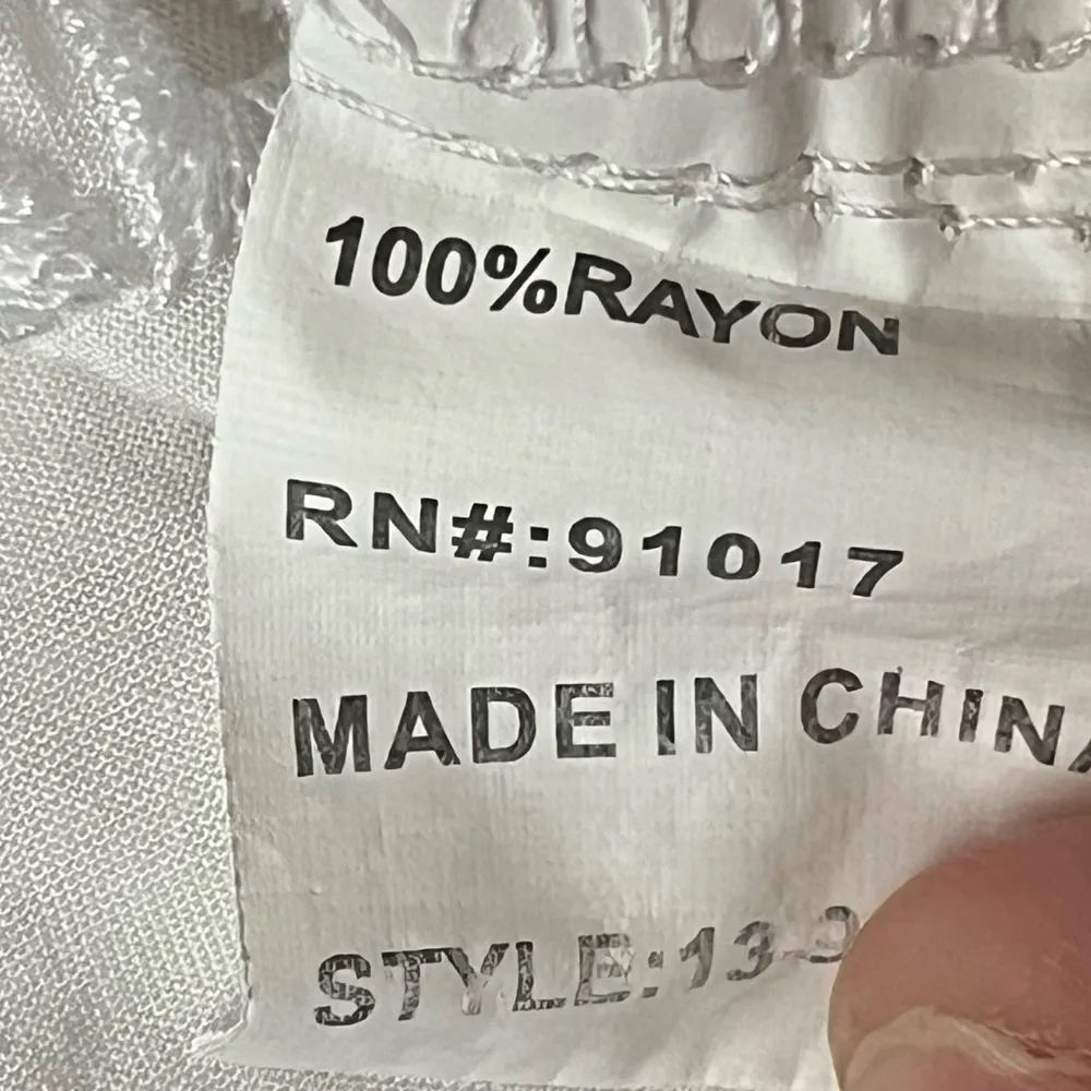 Solitaire Swim Ivory Eyelet Crochet Tunic Top M Sheer Boho Coastal Western - Image 8