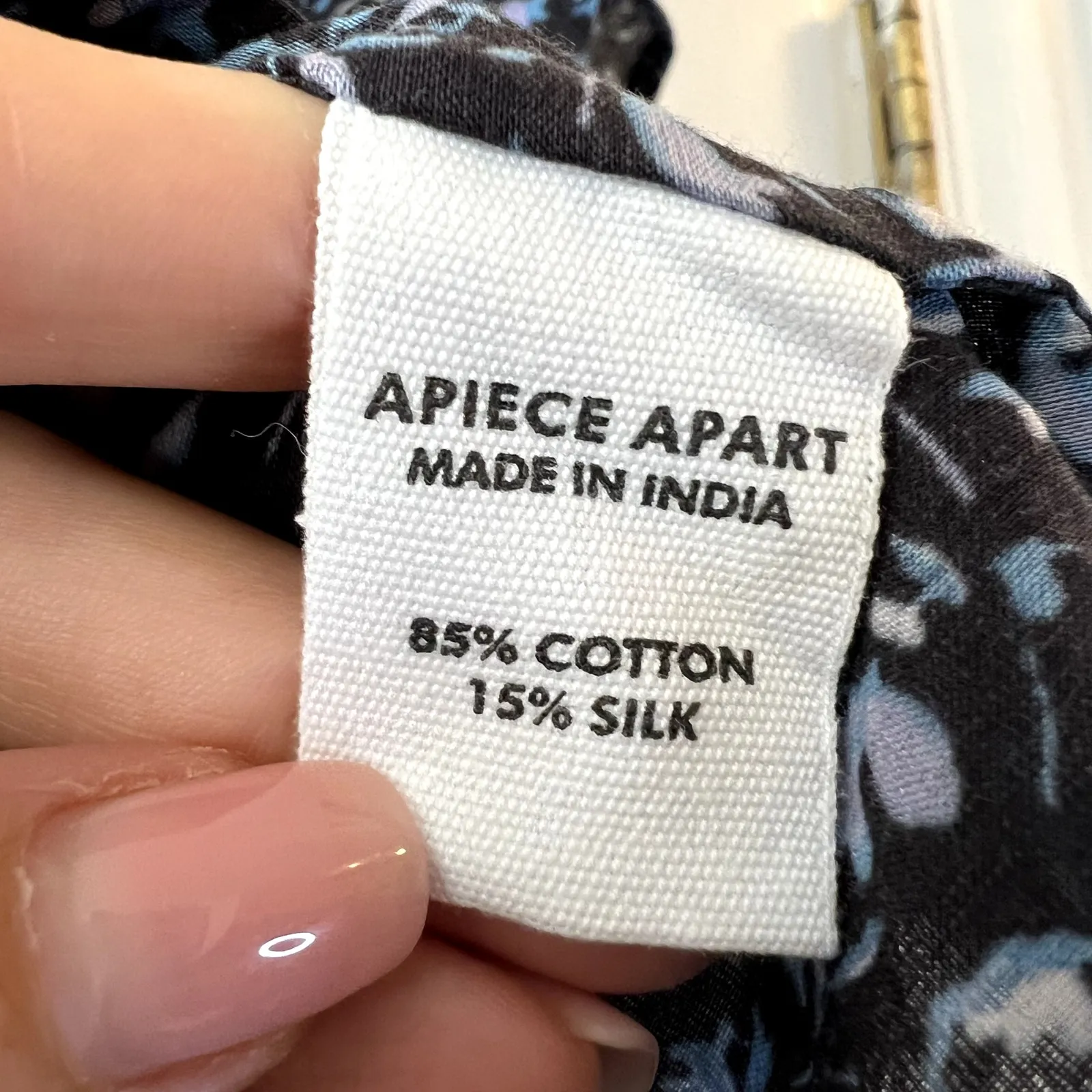 Apiece Apart Aude Floral Black Cotton Silk Flounce Cropped Top L - Image 6