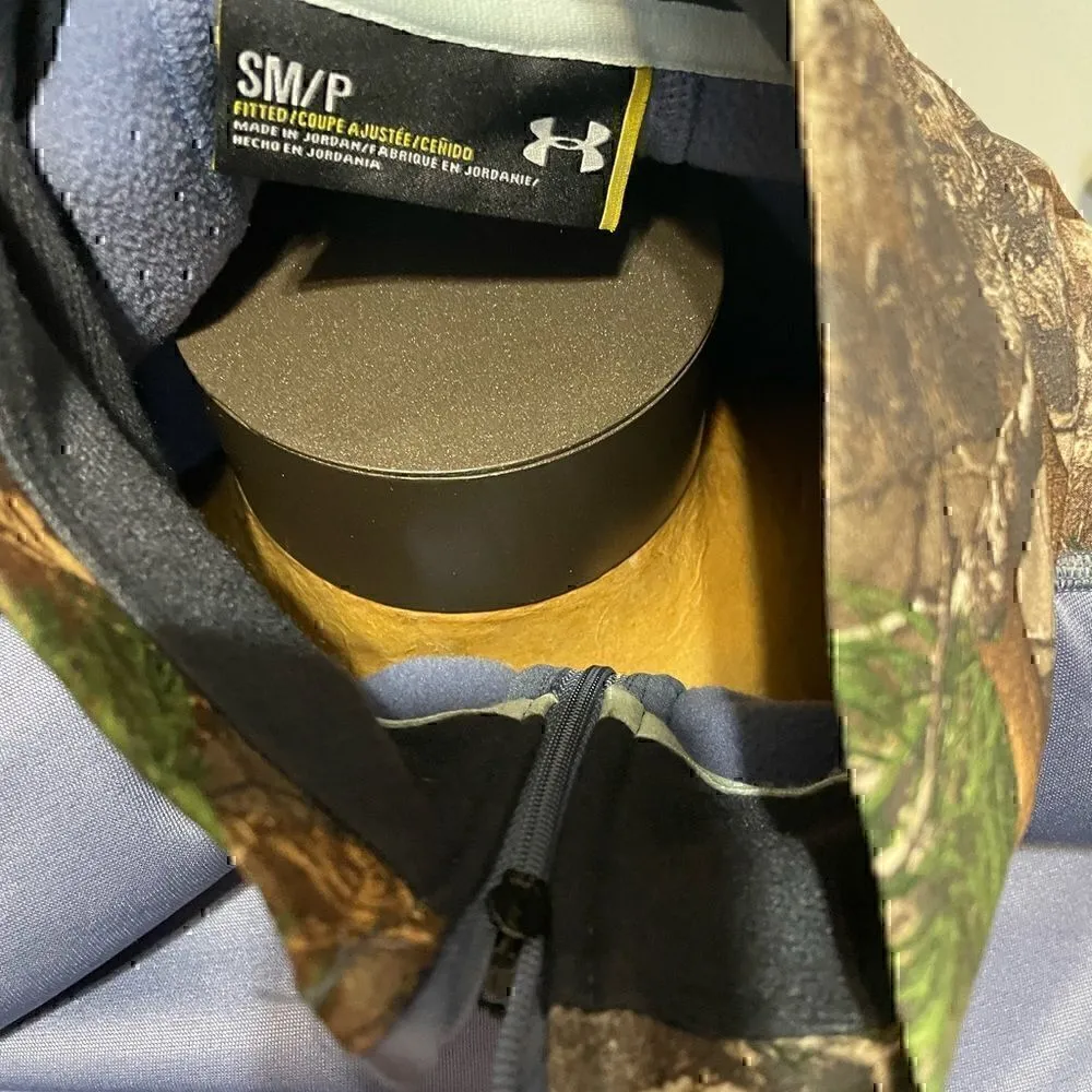 Under Armour Womens Small Blue Camo Half ZIP Pullover - Image 4