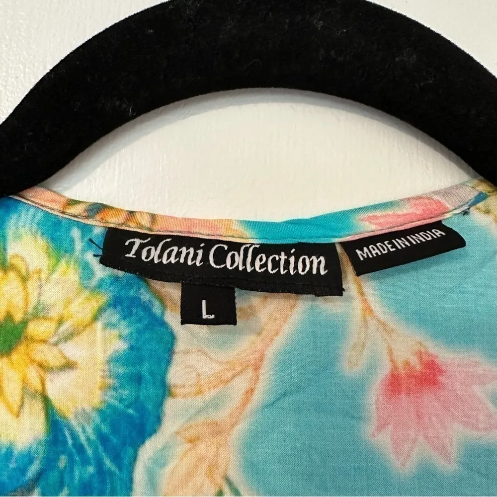 Tolani  Collection Patchwork Floral Print Blouse - Image 2