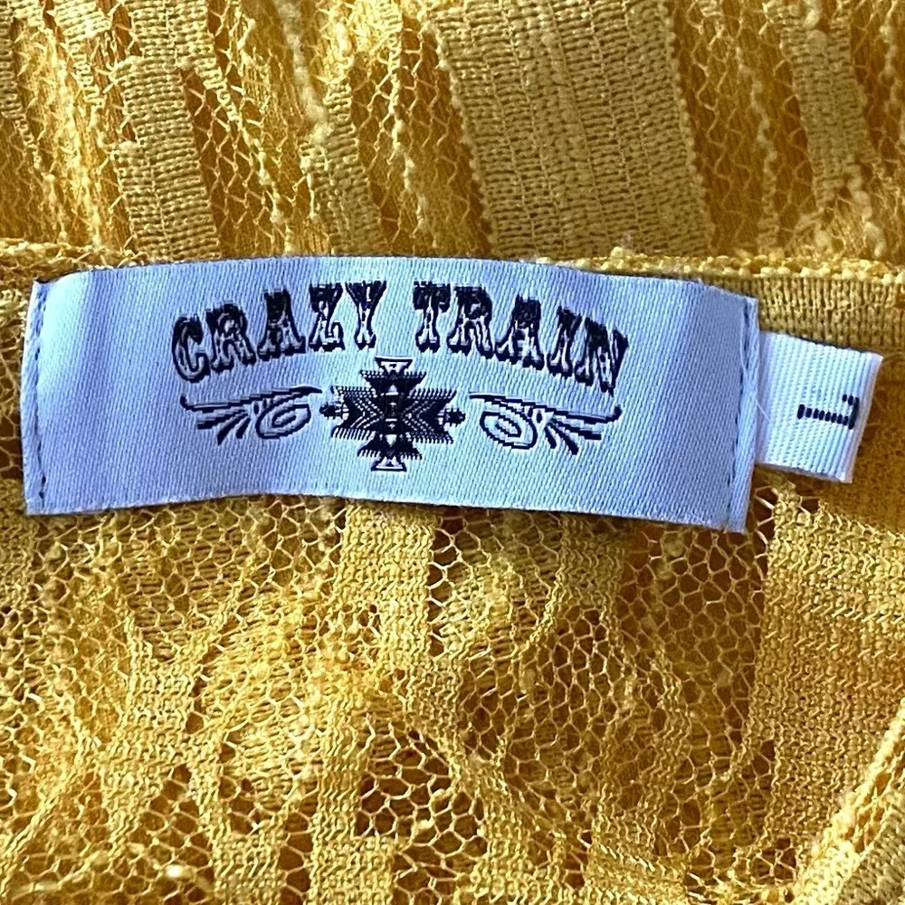 Crazy Train  Yellow Lace Top - Image 3