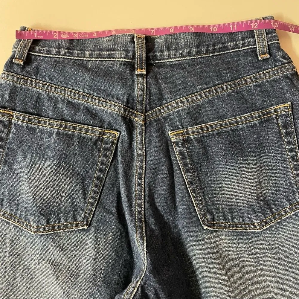 Vintage Gap Classic Dark Wash Blue High Waisted Tapered Leg Mom Jeans Sz 6 EUC - Image 5