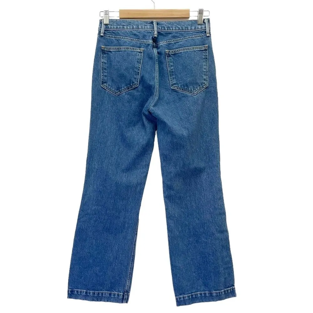 Rag & Bone Dylan Snap Retro Cropped Kick Flare Jeans in Vintage Bloo Size 27 | 4 - Image 4