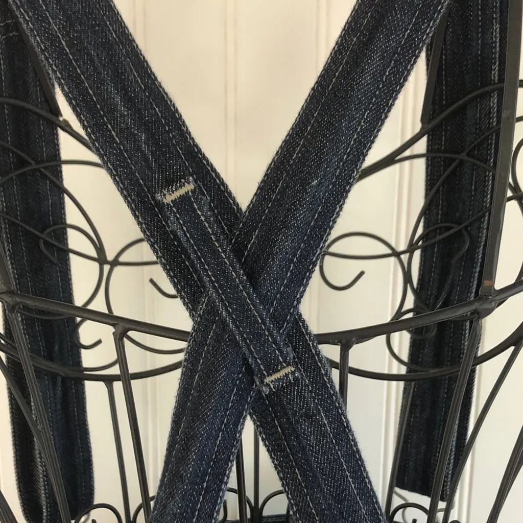 Levi’s Lady Style Blue Denim Suspender Skirt Size XS - Image 5