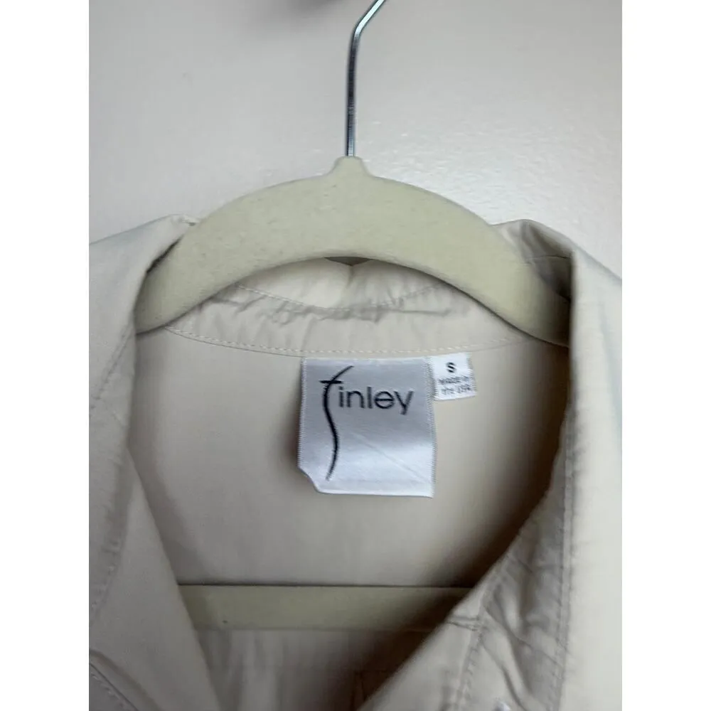 Finley Light Khaki Pullover Shirt Dress Sz. S Tan - Image 4