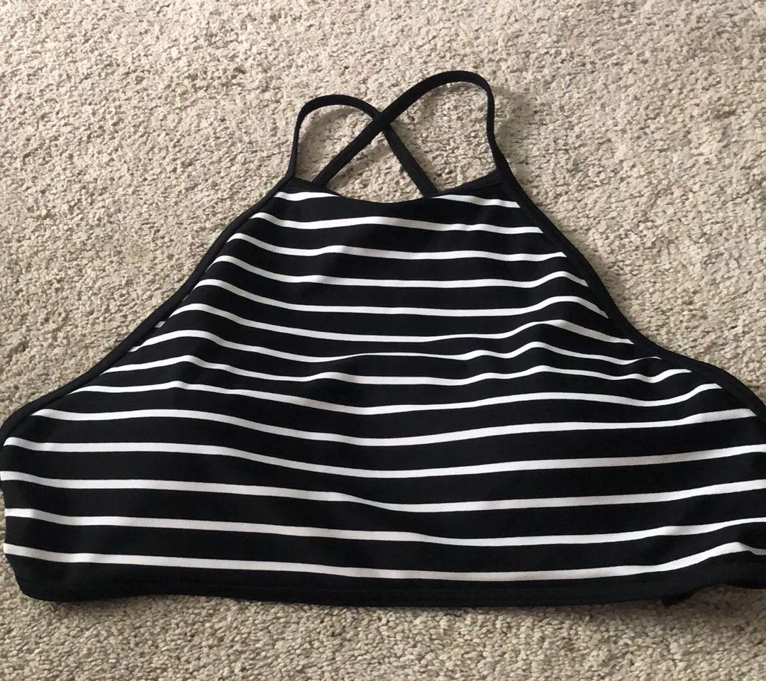 Bikini Top Striped Black White Medium - Image 9