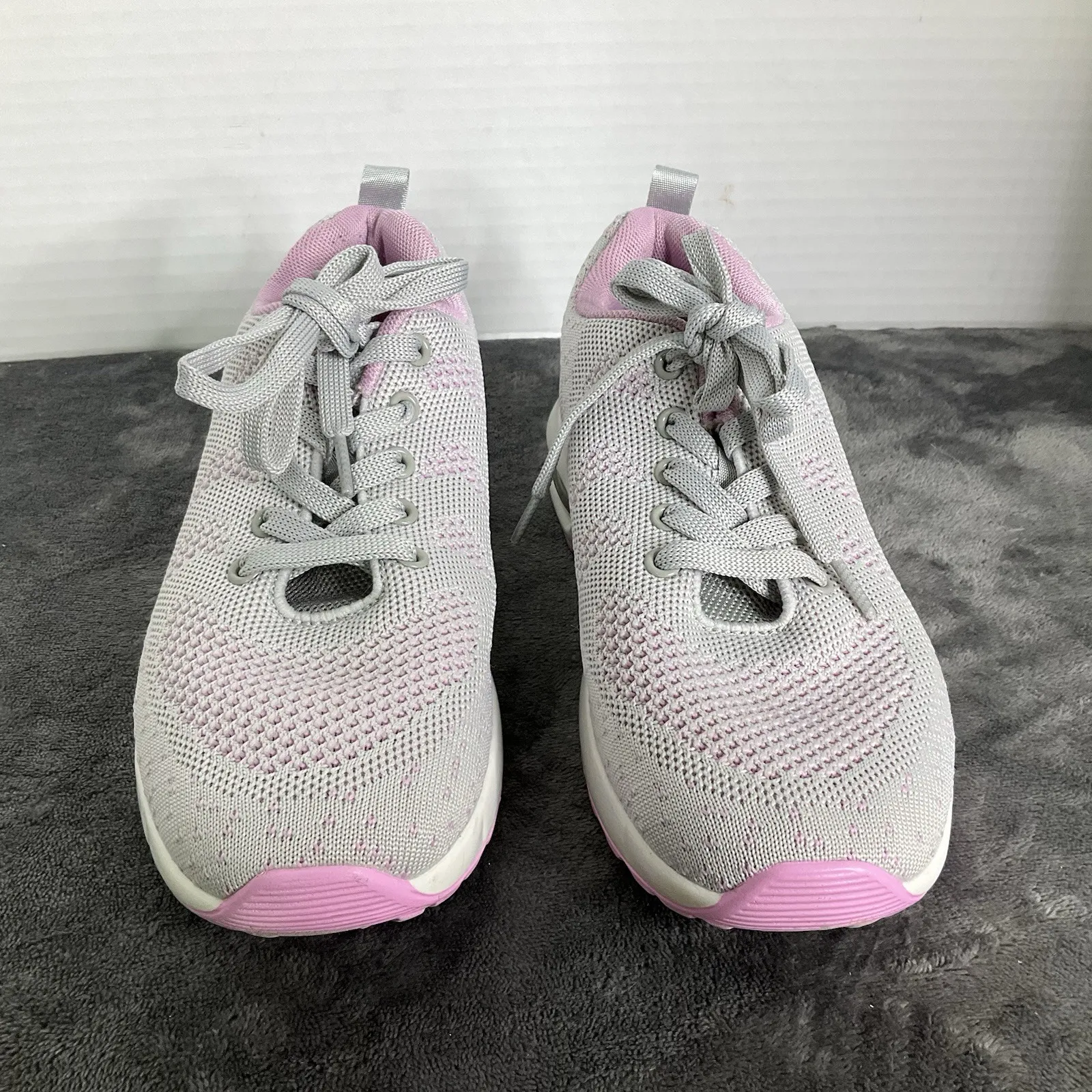 Mishansha Women's‎ Running Walking Shoes Breathable Air Cushion Sneakers size 7 Gray - Image 3