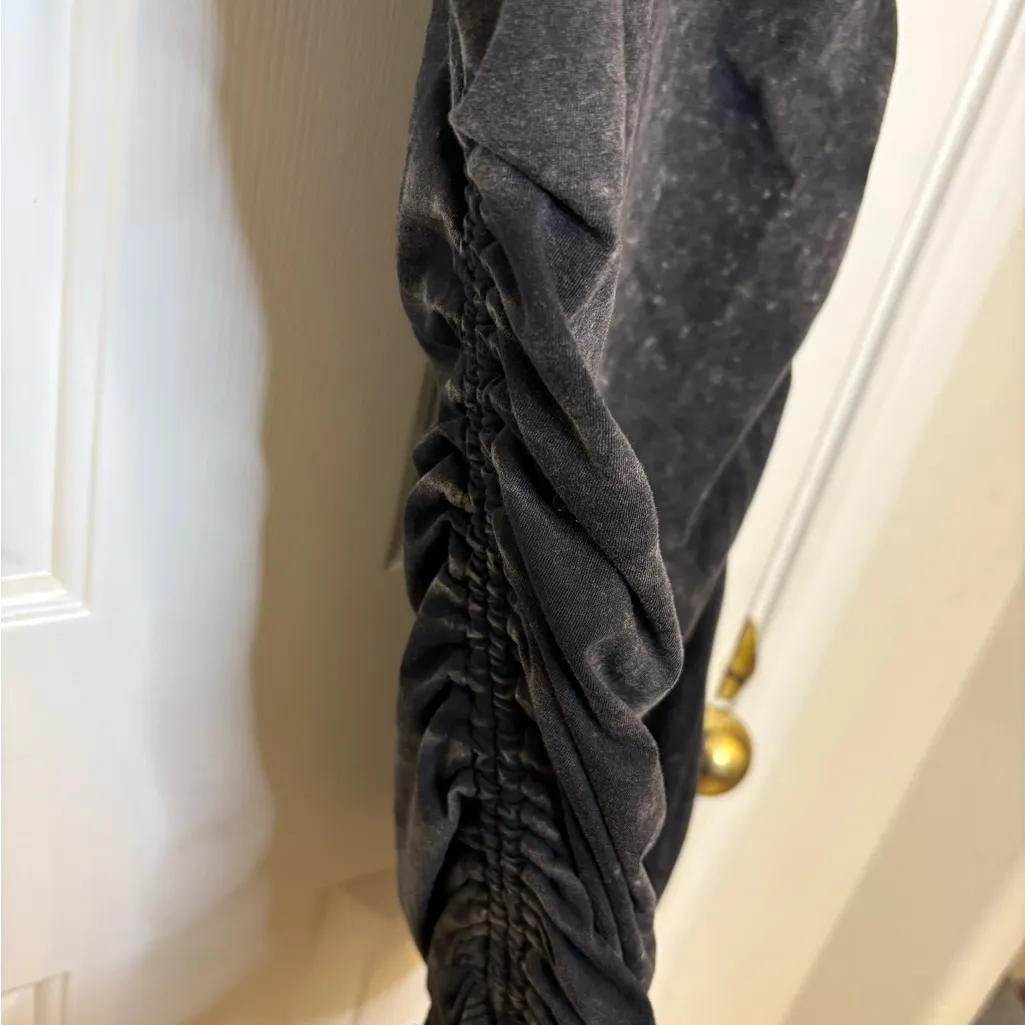 PINK Victoria’s Secret Ruched Mini Dress S – Black Acid Wash Y2K Streetwear - Image 8