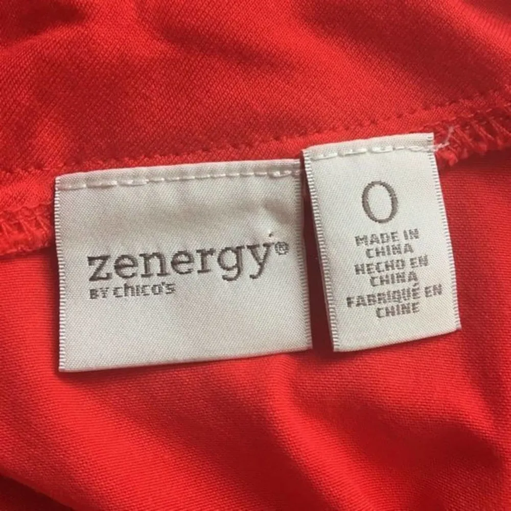 Chico’s Red Cut Out Back Top Small EUC - Image 6