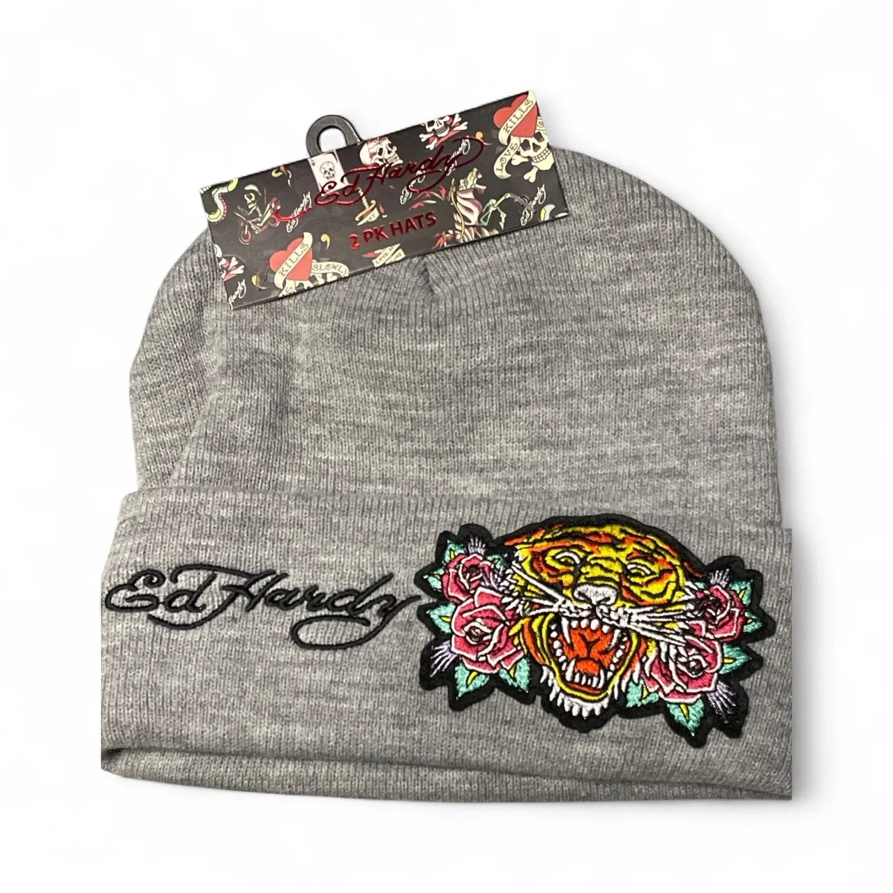 Ed Hardy Knit Beanie Hat 2-Pack NEW - Image 4