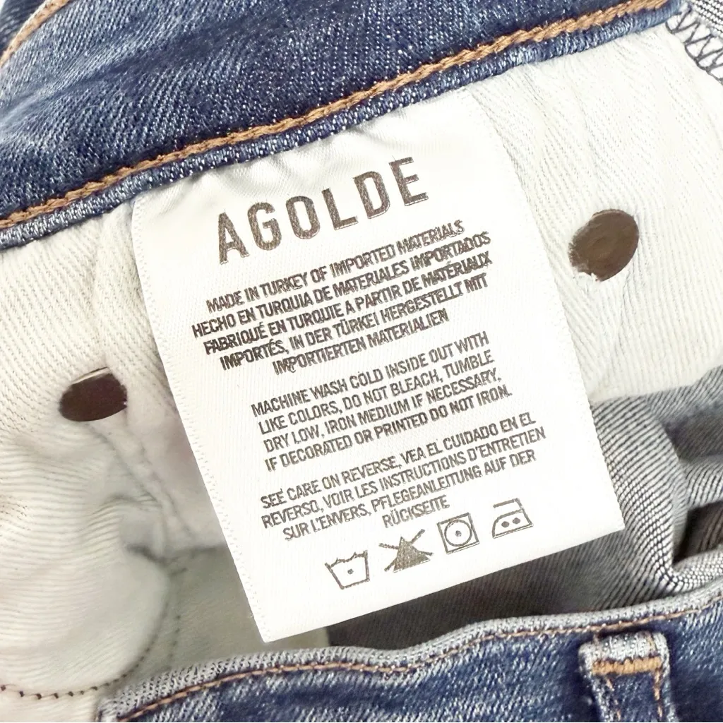 AGOLDE Sophie High Rise Skinny Crop in Discretion Wash Chewed Hem - Image 15