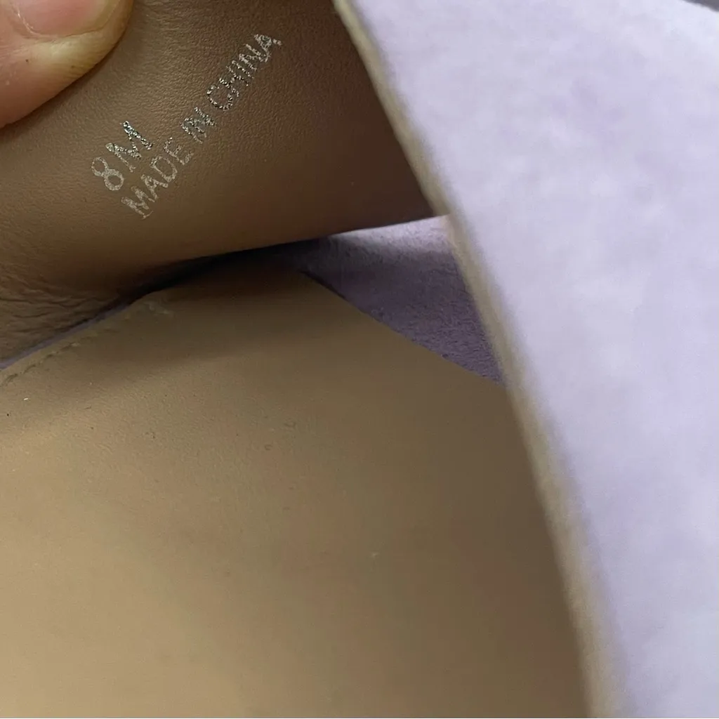 Linea Paolo Ellis suede ankle strap lilac wedge sandals women’s Size 8M Purple - Image 8