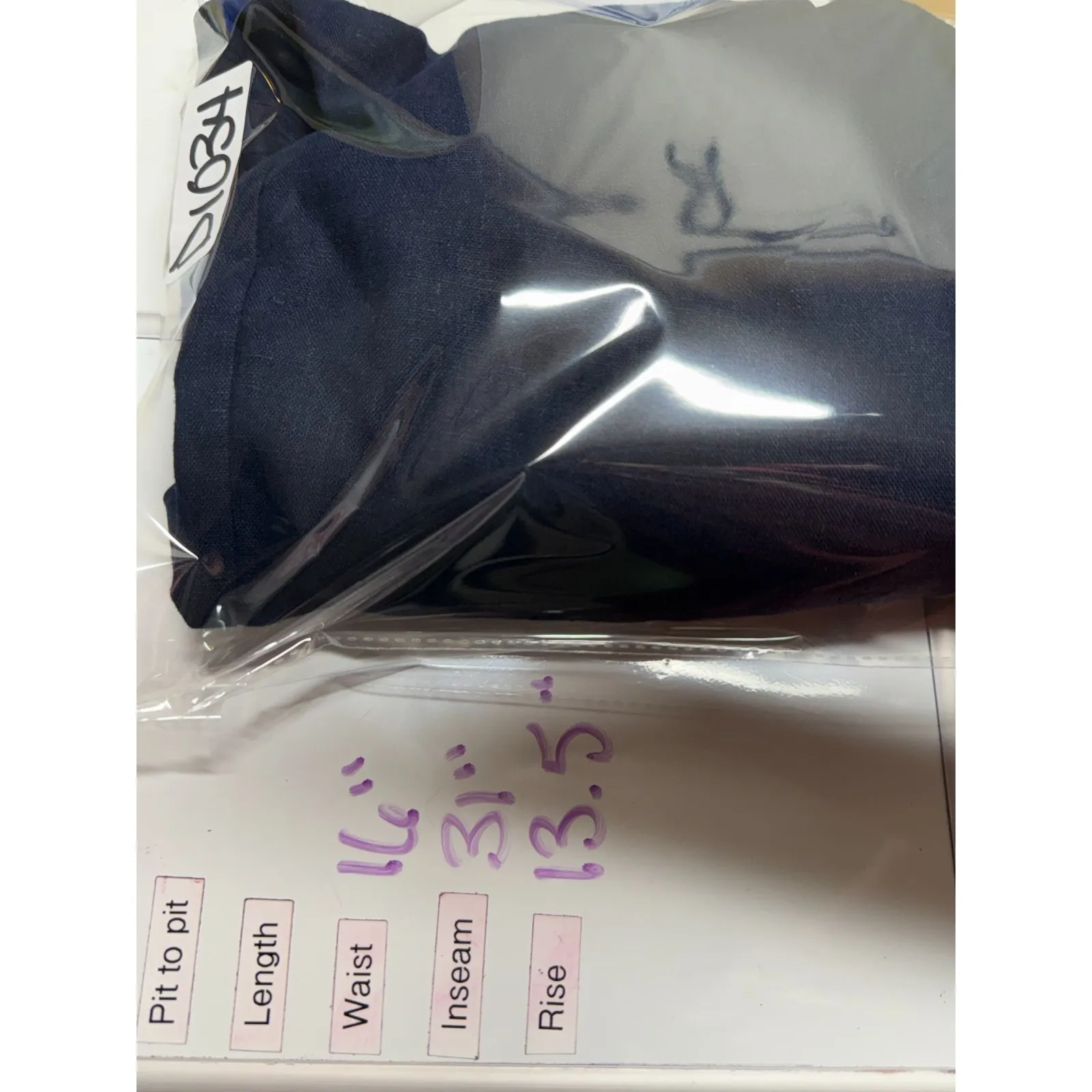 Max Studio London Women Linen Blend Wide Leg Elastic Waist‎ Pants Size L Blue - Image 7