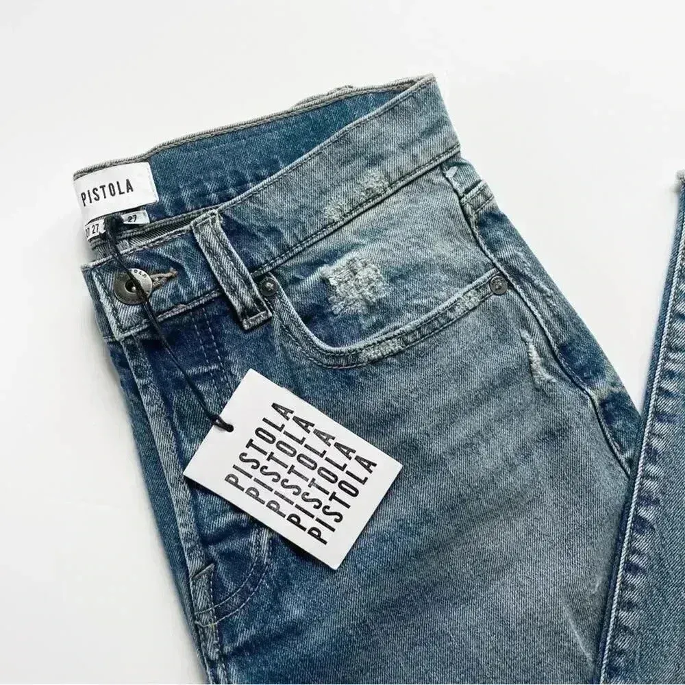 Pistola Nico High Rise Mom Fit Jeans in Bluegrass Wash Size 27 NWT - Image 5