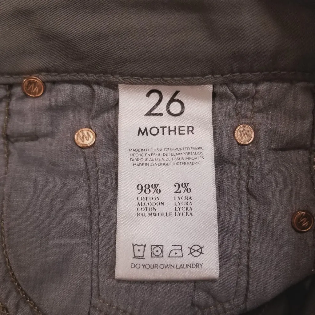 Mother The Looker Jeans Disturbing the Peace Gunmetal Sz 26 - Image 7