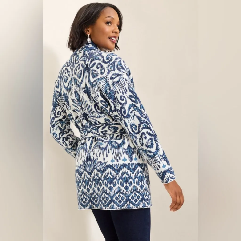 TOMMY BAHAMA Ikat Patterned Cardigan Sweater - Image 4