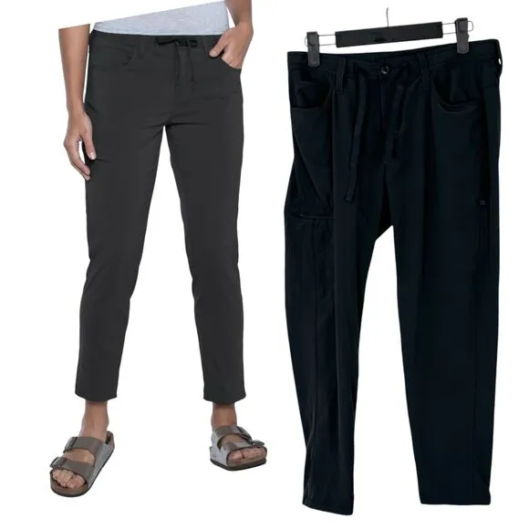 Toad & Co. Jetlite Crop Cropped Pants Black Women's Size 2 - Image 2