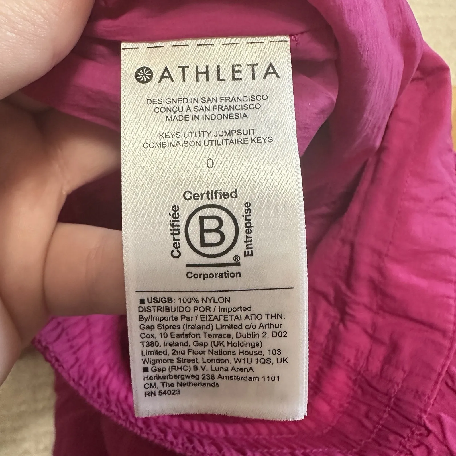 Athleta x Alicia Keys Sz 0 Hot Pink Nylon Utility Jumpsuit Open Back Long Sleeve - Image 13