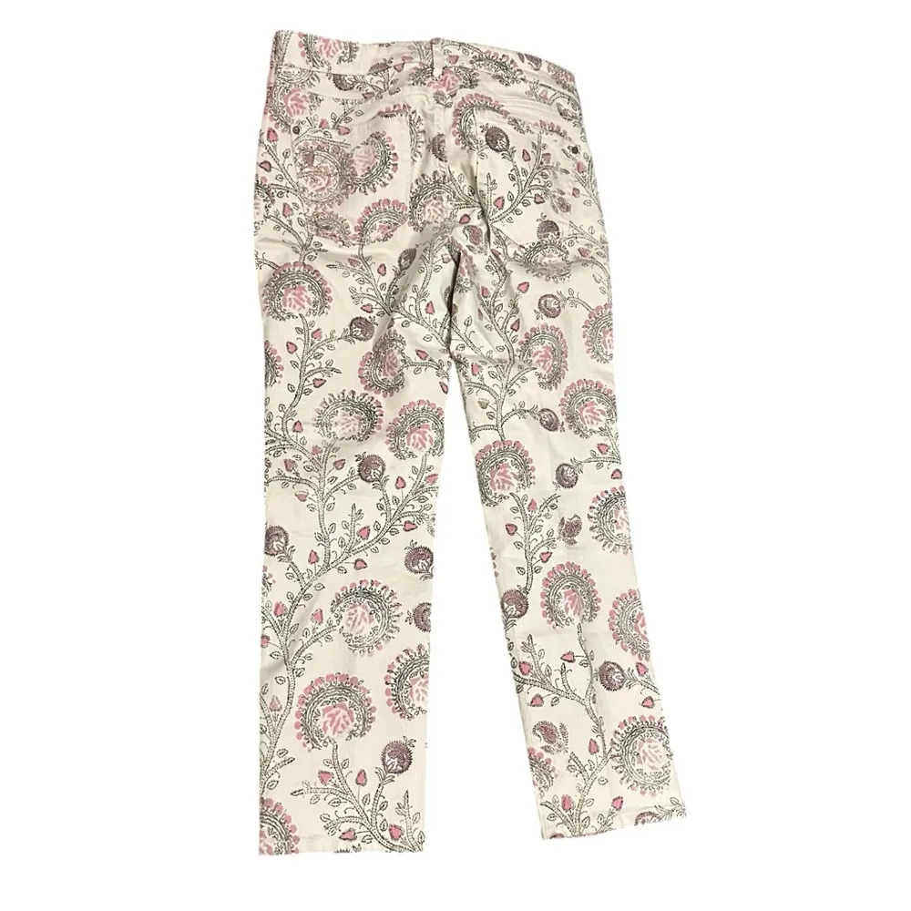 ANTHROPOLOGIE Pilcro & The Letterpress Pants Floral Stet Ankle Crop - Image 2